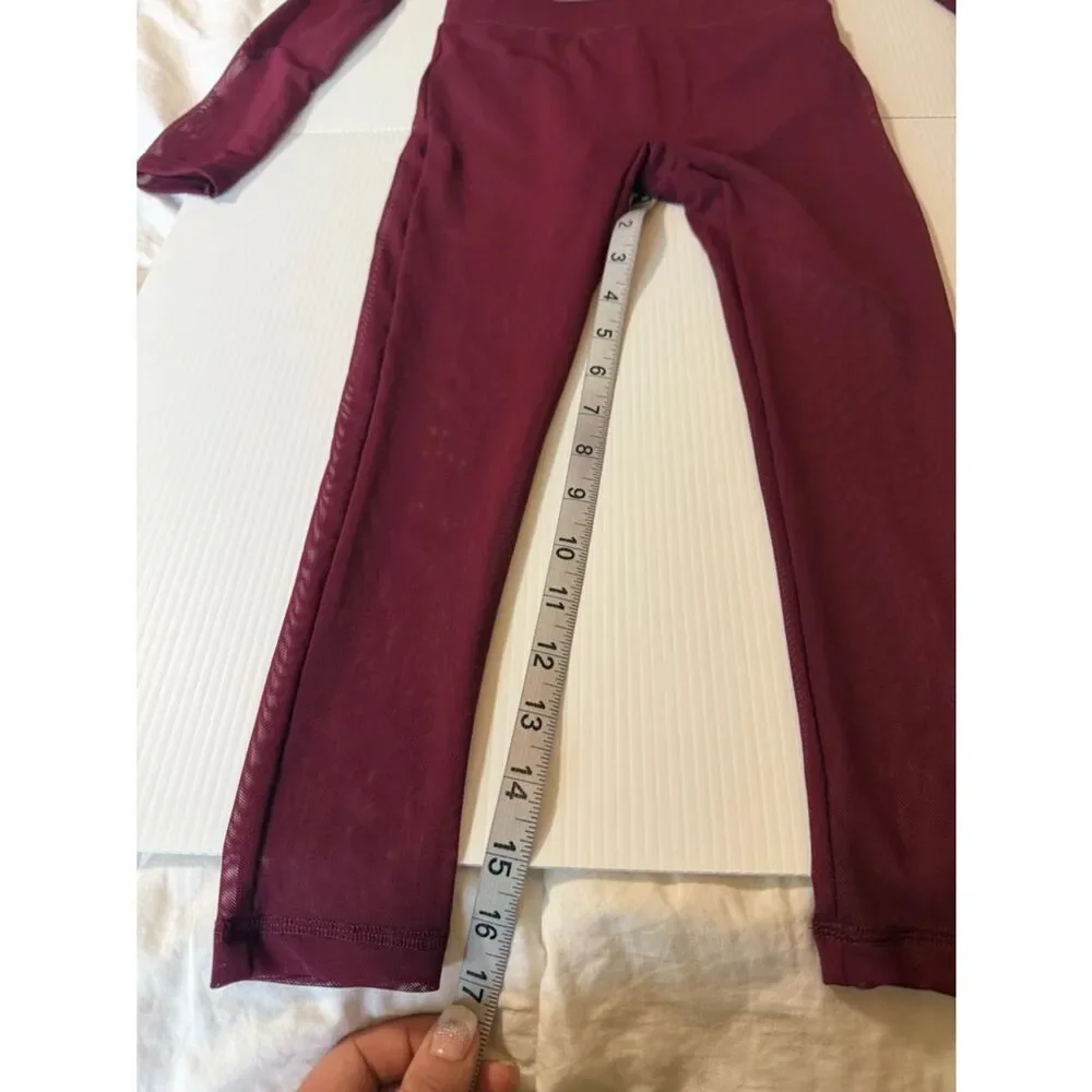 Weissman custom solo dance costume 2 piece burgundy red MT11386 IC- child 7/8